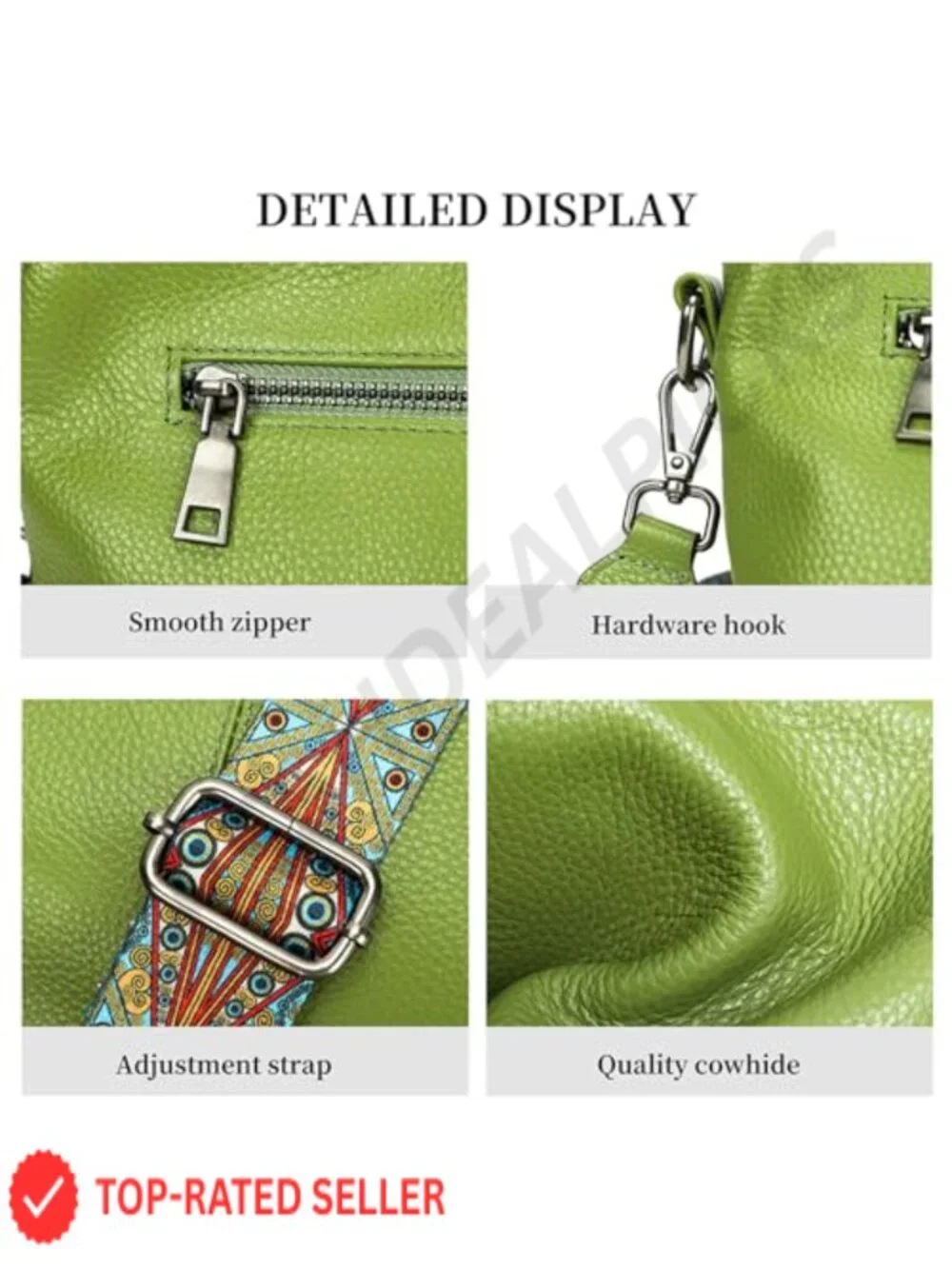 Genuine Leather Crossbody Bag Women Small Hobo Purse